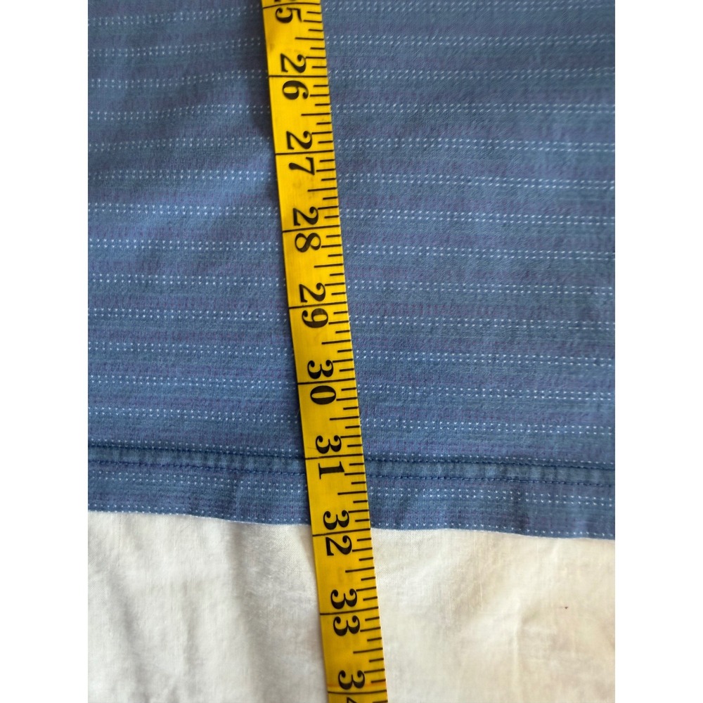 Fairway Greene Men XL Blue Striped Polo Jimmie Austin University Golf Club Shirt - Picture 5 of 7